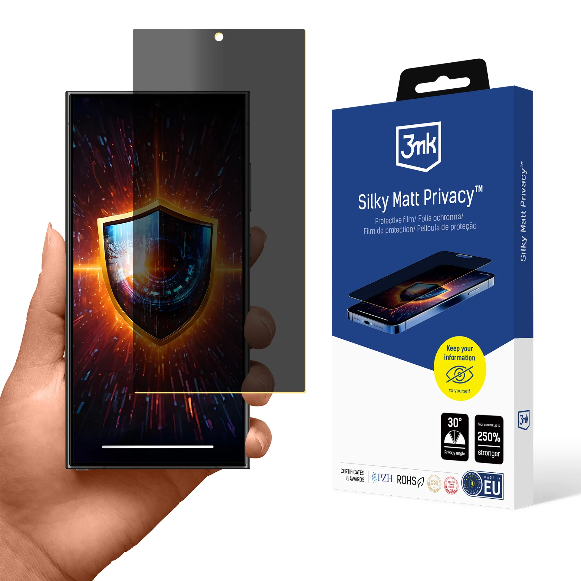Film anti-espion pour Samsung Galaxy S24 Ultra - 3mk Silky Matt Privacy